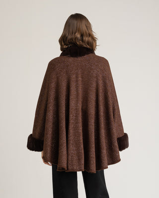 Poncho pelo beige Loren