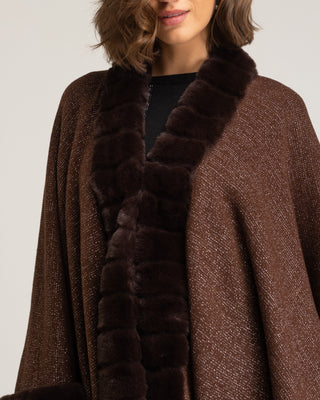 Poncho pelo beige Loren