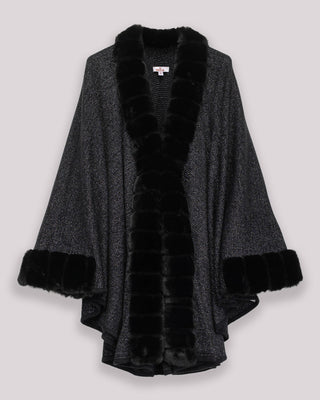 Poncho con ribete negro Loren