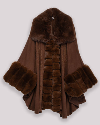 Poncho strass chocolate Gia