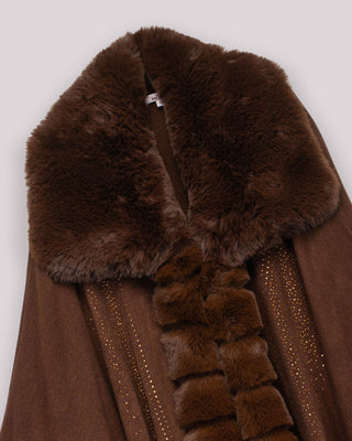 Poncho strass chocolate Gia