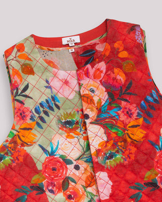 falda roja estampada 9