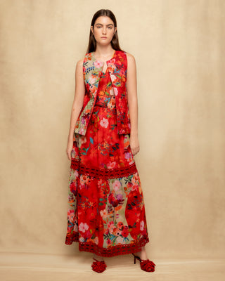 falda roja estampada 1