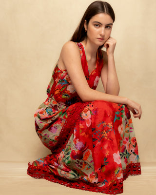 falda roja estampada 2