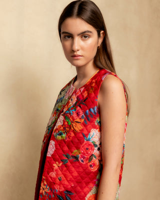 falda roja estampada 4