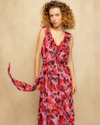 vestido largo fucsia 2