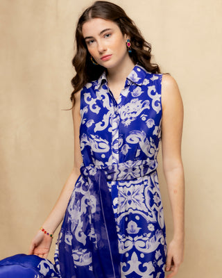 vestido midi azul marino 2