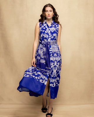 vestido midi azul marino 1
