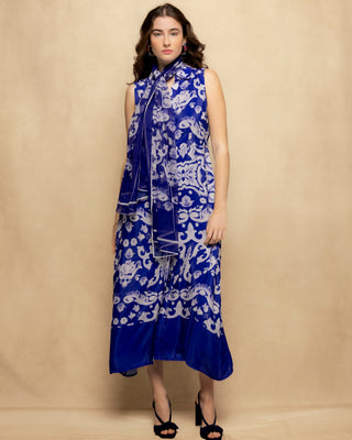 vestido midi azul marino 5