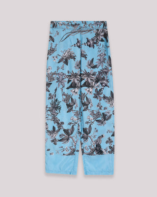 pantalon azul estampado floral 8