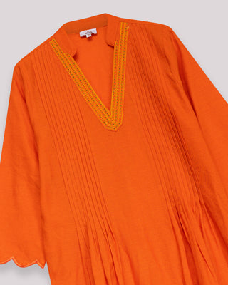 vestido naranja corto 8