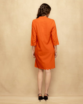 vestido naranja corto 5