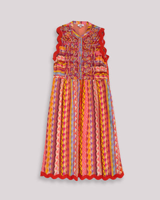 vestido estampado etnico corto 5