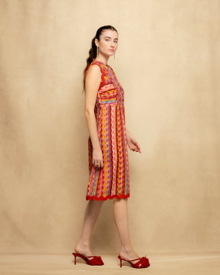 vestido estampado etnico corto 3