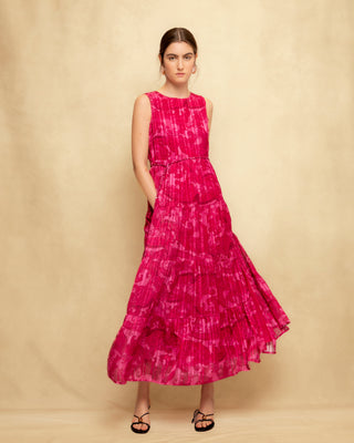 vestido midi fucsia 3