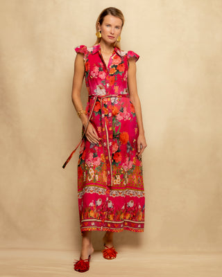 vestido largo camisero flores 3