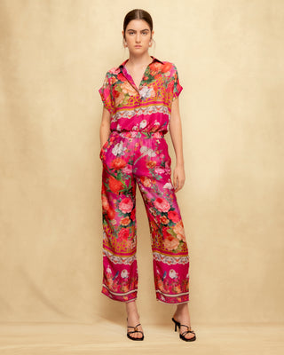 pantalon fluido estampado fucsia 3