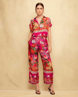pantalon fluido estampado fucsia 1