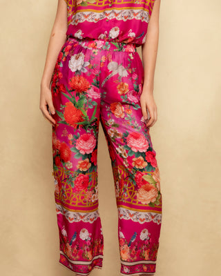 pantalon fluido estampado fucsia 2