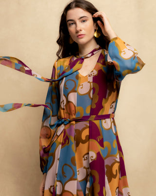 vestido estampado manga larga 2