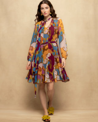 vestido estampado manga larga 3