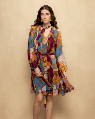 vestido estampado manga larga 1