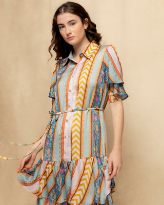 vestido corto estampado 1