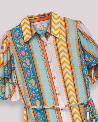 vestido corto estampado 7