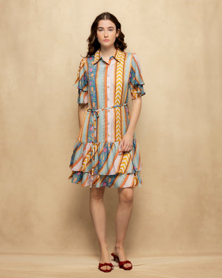 vestido corto estampado 3