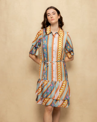 vestido corto estampado 2