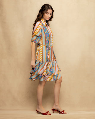 vestido corto estampado 4