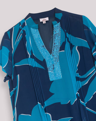 vestido midi azul 8