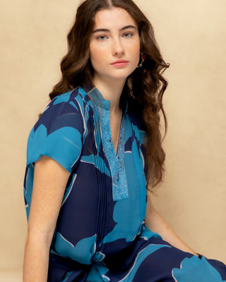 vestido midi azul 5
