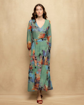 vestido verde largo 3