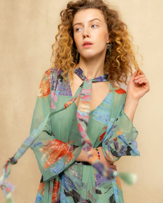 vestido verde manga larga 2