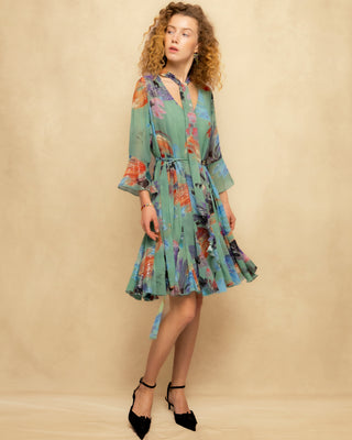 vestido verde manga larga 1