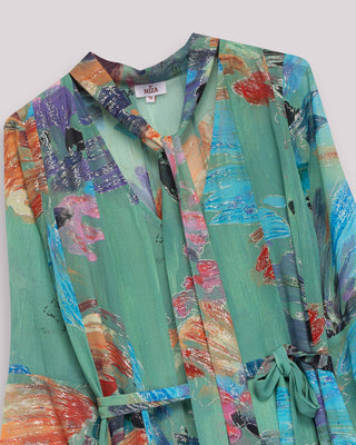 vestido verde manga larga 9