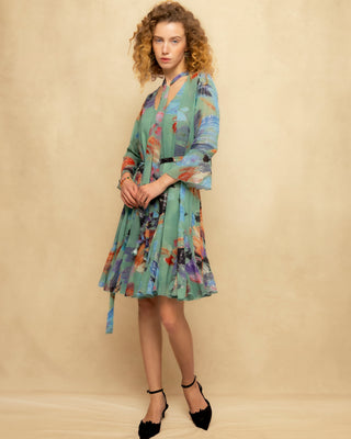 vestido verde manga larga 3