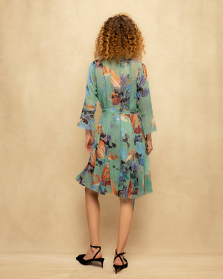 vestido verde manga larga 6