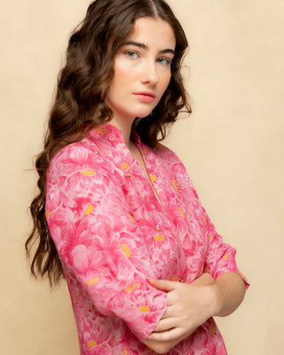 vestido corto rosa 7
