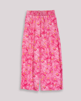 pantalon fluido estampado rosa 9
