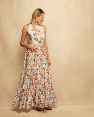 vestido satinado beige 2