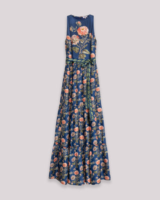 vestido largo azul marino 6