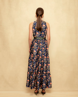 vestido largo azul marino 3