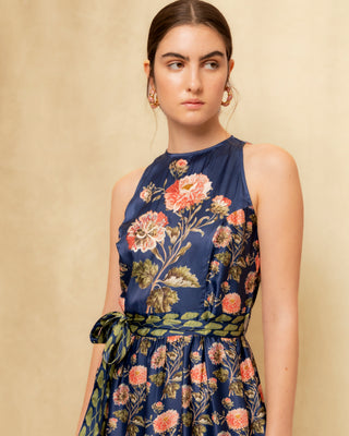 vestido largo azul marino 4