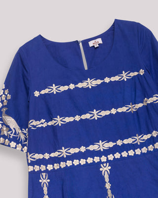 vestido corto azul electrico 9
