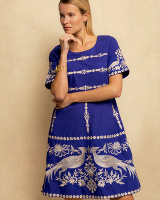 vestido corto azul electrico 4