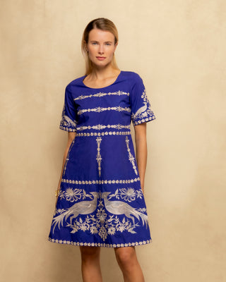 vestido corto azul electrico 1