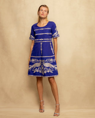 vestido corto azul electrico 2