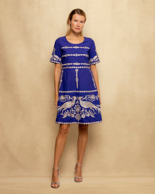 vestido corto azul electrico 5